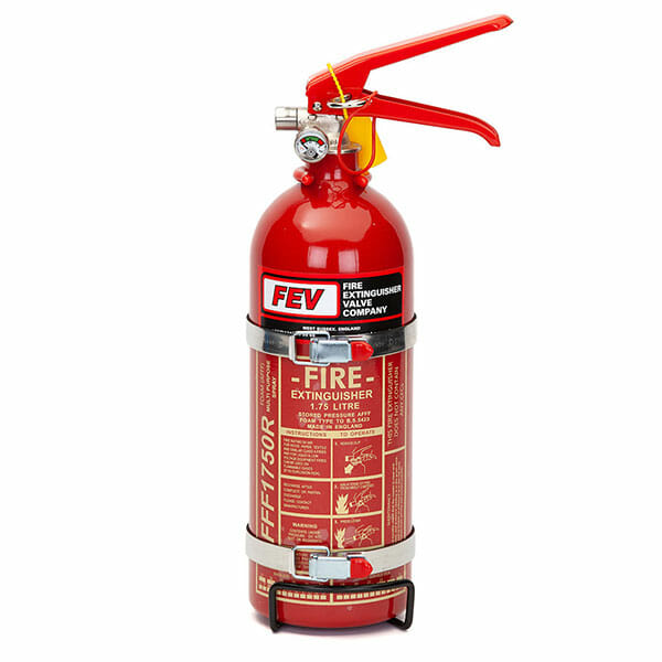 FEV 1.75L Foam F-TEC175HH FIA Handheld Race Car Fire Extinguisher - Red Gloss