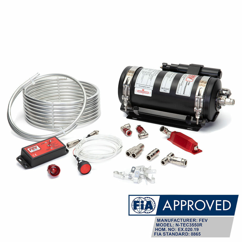 FEV 3.55kg 3M Novec 1230 Gas Race Car Fire Suppression System N